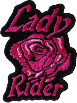 Feather Rose Lady Rider Patch, Large Ladies Back Patches for Jackets