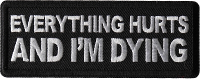 BIKER PATCH FUNNY Patch NO AIRBAGS WE DIE LIKE MEN! - 4x1.5 inch