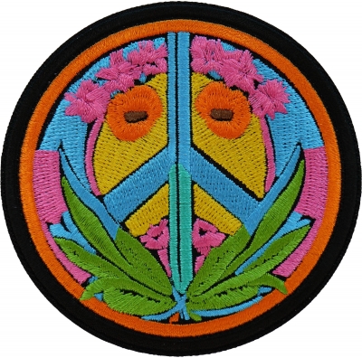 Embroidered Iron-On Peace Sign USA Patch – Shirts Patches And More