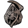 Reaper Skull Sand Clock Large Patch | Embroidered Biker Patches