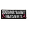 Against Breast Cancer For Huge Tits Patch | Embroidered Patches