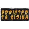 Addicted To Riding Fun Motorcycle Biker Patch