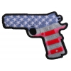 9 Mm Gun With US Flag Patch