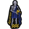 Aquarius Skull Zodiac Sign Patch