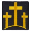 Black And Yellow Three Crosses Patch | Embroidered Patches