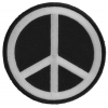 Black White Peace Sign Patch | Embroidered Patches