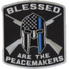 Blessed Are The Peacemakers Thin Blue Line Patch For Law Enforcement | Embroidered Patches