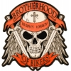 Brotherhood of Bikers Respect and Loyalty Skull Large Biker Back Patch