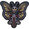 Butterfly Biker Iron on Patch