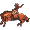 Cowboy on Horse Large Jacket Patch