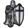 Crusader Kneeling Knight Black White Large Back Patch