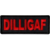 Dilligaf Patch In Red | Embroidered Patches