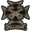 Dilligaf Skull Biker Patch | Embroidered Biker Patches