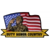 Duty Honor Country Soldier with US Flag Patch