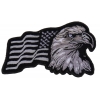 Silver Eagle US Flag Facing Right Patch | Embroidered Patches