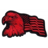 Eagle US Flag Facing Left Patch In Red | Embroidered Patches