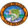 Fish To Live Bass Patch For Fishermen | Embroidered Patches