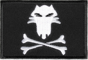 Fox And Cross Bones Flag Pirate Patch