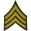 Green and Yellow Sergeant Chevron Patch 