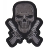 Guns And Skull Chrome Patch - Skull Patches