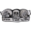 Heard Nothing Saw Nothing Said Nothing Small Skulls Patch