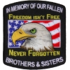 In Memory Of Our Fallen Military Brothers And Sisters Patch | Embroidered Patches