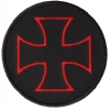 Iron Cross Patch Red Black