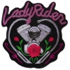 Lady Rider Chain Engine Large Biker Back Patch