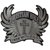 Large Christian Biker Back Patch I Ride With Jesus | Embroidered Biker Patches