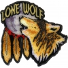 Lone Wolf Howling At The Moon Small Patch | Embroidered Biker Patches