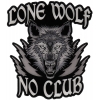 Lone Wolf No Club Large Biker Back Patch