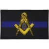 Masonic Thin Blue Line For Law Enforcement Patch | Embroidered Patches