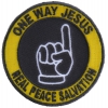 One Way Jesus Real Salvation Round Patch | Embroidered Patches