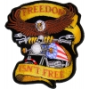 Patriotic Eagle Biker Small Patch Freedom Isn