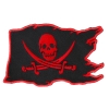 Pirate Skull Patch Red