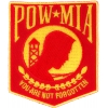 POW MIA Red And Yellow Patch | US POW MIA Military Veteran Patches