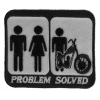 Problem Solved Marriage And Motorcycle Patch | Embroidered Biker Patches