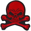 Red Skull and Crossbones small Patch