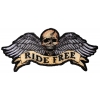 Ride Free Winged Skull Patch Small | Embroidered Biker Patches