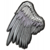 Silver Left Angel Wings Patch | Embroidered Patches