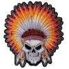 Skull Indian Head Dress Large Back Patch | Embroidered Patches