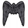 Small Angel Wings Patch Grey | Embroidered Patches