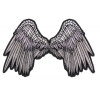 Small Beautiful Angel Wings Grey Patch | Embroidered Patches