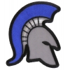 Spartan Helmet Blue Mohawk Police Patch