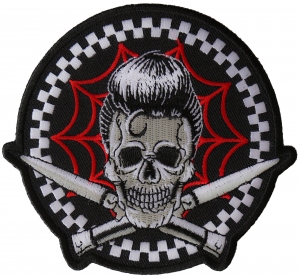 Switchblades Billy Skull Spider Web Patch