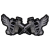 Tattoo Guns Wings Patch Small