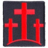 Three Crosses In Red Patch | Embroidered Patches