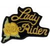 Yellow Lady Rider Rose Patch | Embroidered Biker Patches