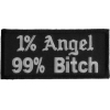 1 Percent Angel 99 Percent Bitch Patch | Embroidered Patches