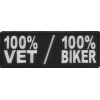 100 Percent Vet 100 Percent Biker Patch